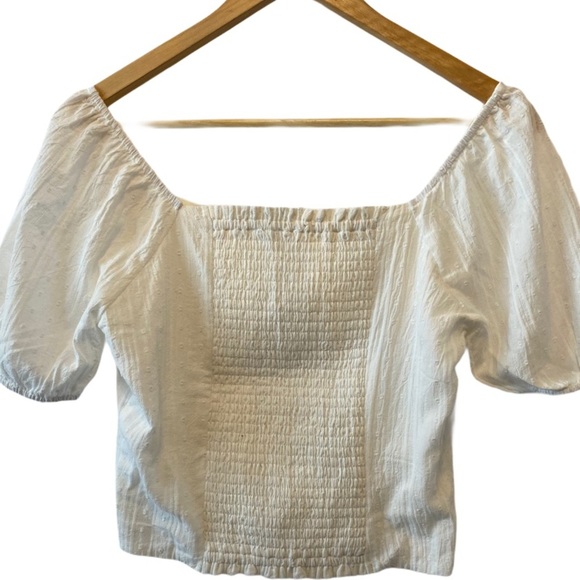 NWT SADIE & SAGE White Cropped Cotton Top - Picture 7 of 7